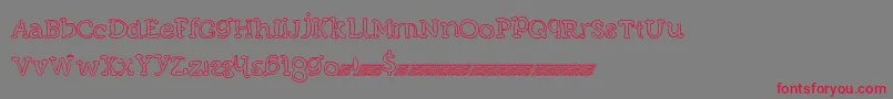 Funmeatsdt Font – Red Fonts on Gray Background