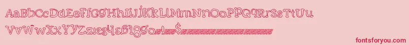Funmeatsdt Font – Red Fonts on Pink Background