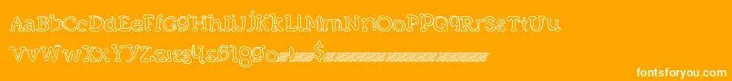 Funmeatsdt Font – White Fonts on Orange Background