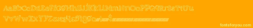 Funmeatsdt Font – Yellow Fonts on Orange Background