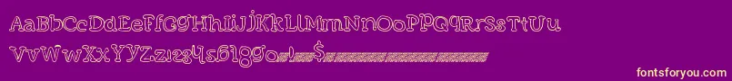 Lisätietoja Funmeatsdt-fontista Funmeatsdt-fontti – keltaiset fontit violetilla taustalla