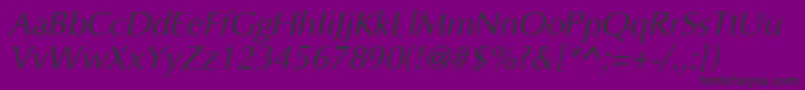 Шрифт Agopuso – чёрные шрифты на фиолетовом фоне