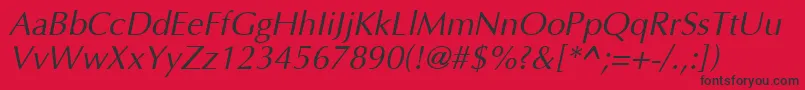 Agopuso Font – Black Fonts on Red Background