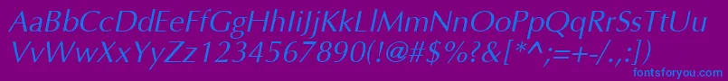 Agopuso Font – Blue Fonts on Purple Background
