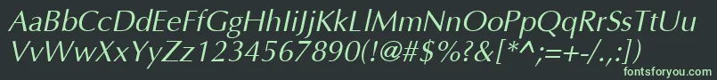 Agopuso Font – Green Fonts on Black Background