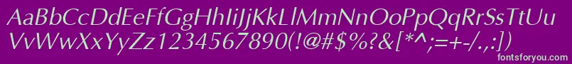 Agopuso Font – Green Fonts on Purple Background