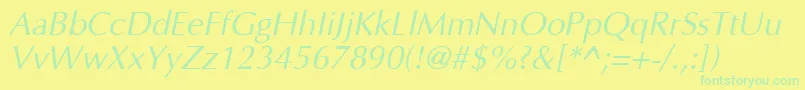 Agopuso Font – Green Fonts on Yellow Background