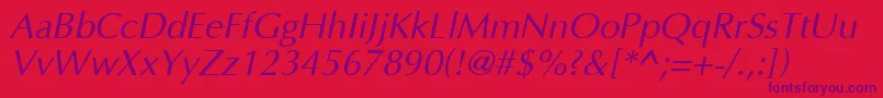 Agopuso Font – Purple Fonts on Red Background