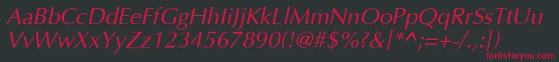 Agopuso Font – Red Fonts on Black Background
