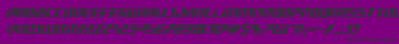 Fonte Xracer – fontes pretas em um fundo violeta
