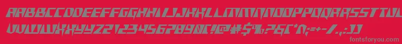 Xracer Font – Gray Fonts on Red Background