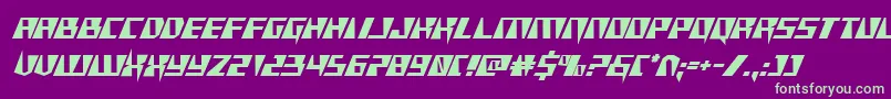 Xracer Font – Green Fonts on Purple Background