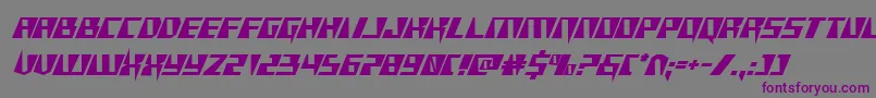 Xracer Font – Purple Fonts on Gray Background