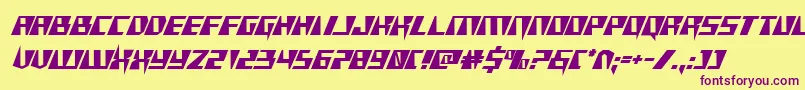 Xracer Font – Purple Fonts on Yellow Background