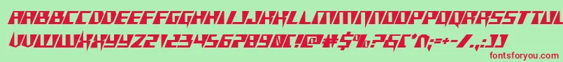 Xracer Font – Red Fonts on Green Background