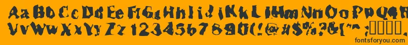Inspecto Font – Black Fonts on Orange Background