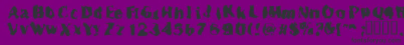 Inspecto Font – Black Fonts on Purple Background