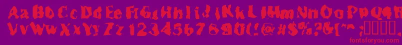 Inspecto Font – Red Fonts on Purple Background