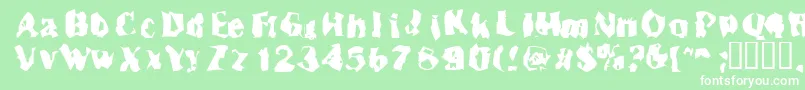 Inspecto Font – White Fonts on Green Background