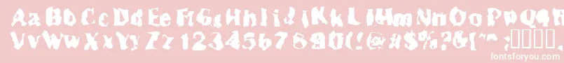 Inspecto Font – White Fonts on Pink Background