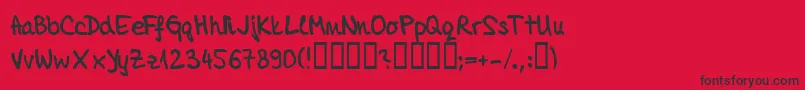 Tamai Font – Black Fonts on Red Background