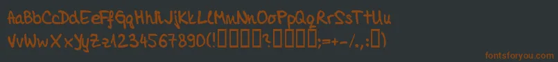 Шрифт Tamai – коричневые шрифты на чёрном фоне
