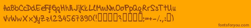 Tamai Font – Brown Fonts on Orange Background