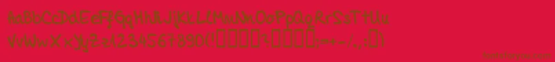 Tamai Font – Brown Fonts on Red Background
