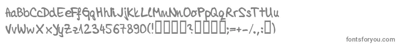 フォントTamai – 白い背景に灰色の文字