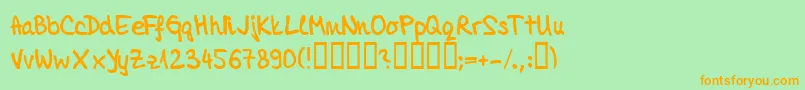 Tamai Font – Orange Fonts on Green Background