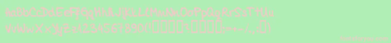 Tamai Font – Pink Fonts on Green Background