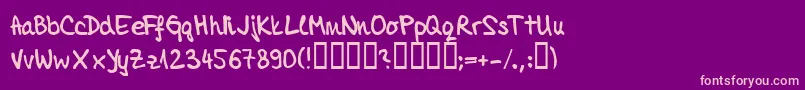 Tamai Font – Pink Fonts on Purple Background