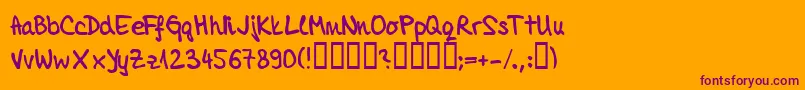 Tamai Font – Purple Fonts on Orange Background