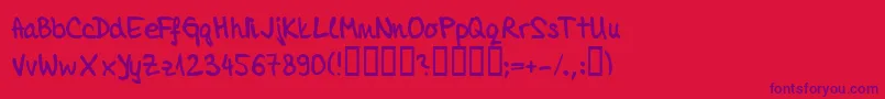 Tamai Font – Purple Fonts on Red Background
