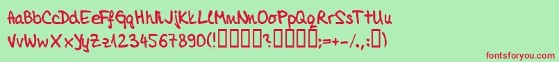 Tamai Font – Red Fonts on Green Background
