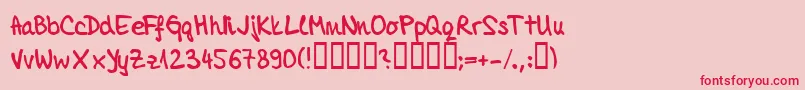 Tamai Font – Red Fonts on Pink Background