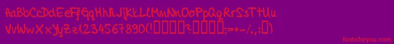 Tamai Font – Red Fonts on Purple Background