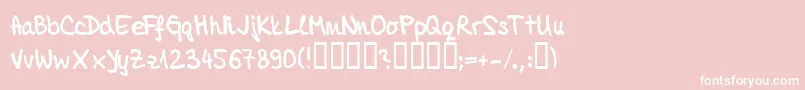Tamai Font – White Fonts on Pink Background