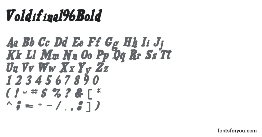 Schriftart Voldifinal96Bold – Alphabet, Zahlen, spezielle Symbole