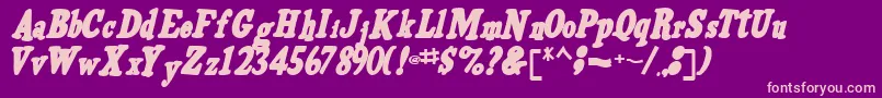 Voldifinal96Bold Font – Pink Fonts on Purple Background