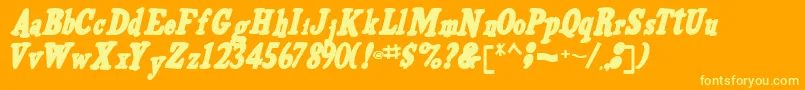 Voldifinal96Bold Font – Yellow Fonts on Orange Background
