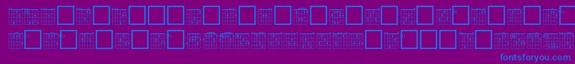 フォントFrc – 紫色の背景に青い文字
