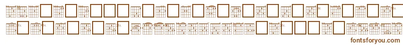 フォントFrc – 白い背景に茶色のフォント