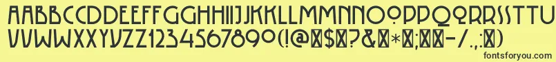 DkRotorua Font – Black Fonts on Yellow Background