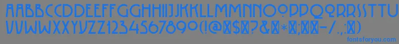 フォントDkRotorua – 灰色の背景に青い文字