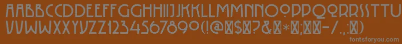 DkRotorua Font – Gray Fonts on Brown Background