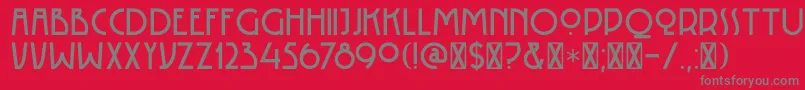 DkRotorua Font – Gray Fonts on Red Background