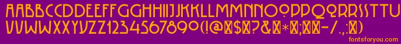 DkRotorua Font – Orange Fonts on Purple Background