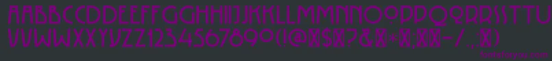 Czcionka DkRotorua – fioletowe czcionki na czarnym tle
