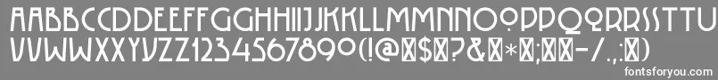 フォントDkRotorua – 灰色の背景に白い文字